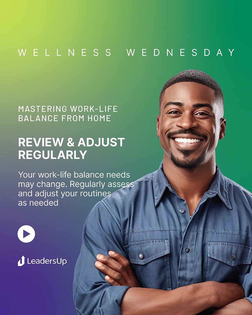 Leaders_Up's tweet image. #WellnessWednesday

When navigating your #remotework lifestyle, keeping a healthy work-life balance is essential! Work is just one part of life. Balancing it with personal care, hobbies, and family time is key to a healthier life!

#remoteworkers #workfromhome #worklifebalance