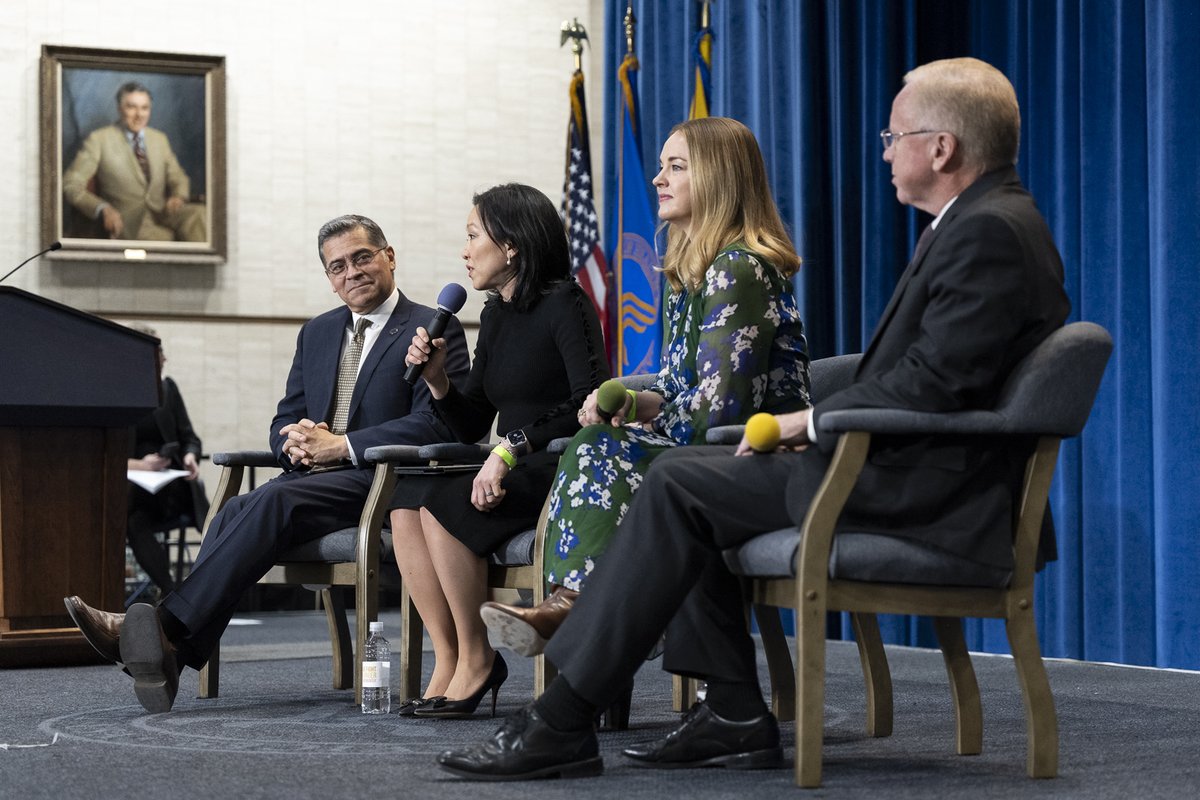HHSGov's tweet photo. We had a full house join us today for our first ever Food is Medicine Summit, but you butter brie-lieve that it isn’t just for show!
 
We’re putting in the work across HHS to beet food insecurity and reduce nutrition-relates diseases. Lettuce show you what we’ve done so far 🧵🍎 https://t.co/7rH1S6HeCr