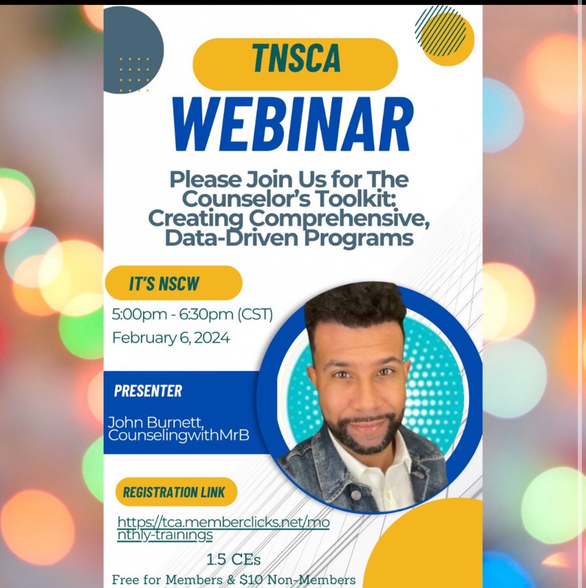 🎉Join me during School Counseling Week with a great CE Training Event - on 2/6/24 for a webinar. More information and to register here: tca.memberclicks.net/monthly-traini…