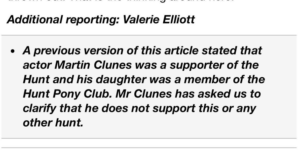 Amuck99's tweet photo. @Carlyw_333 @SteveFryer4 There was a retraction printed after the fox hunting story https://t.co/fqoIdKwbuu
