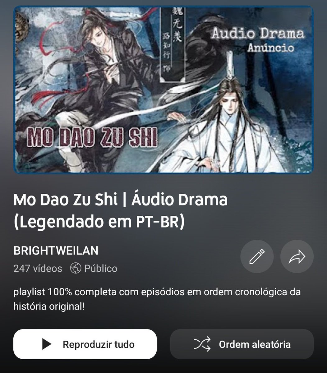brightlarrys's tweet photo. meus anjinhos, vim avisar que a playlist do áudio drama de MDZS está enfim COMPLETA novamente no youtube! espero que aproveitem muuito e engajem bastante por lá! não esqueçam de se inscrever no canal também ♥️ links aqui embaixo 👇🏽 https://t.co/pFxco15tWd