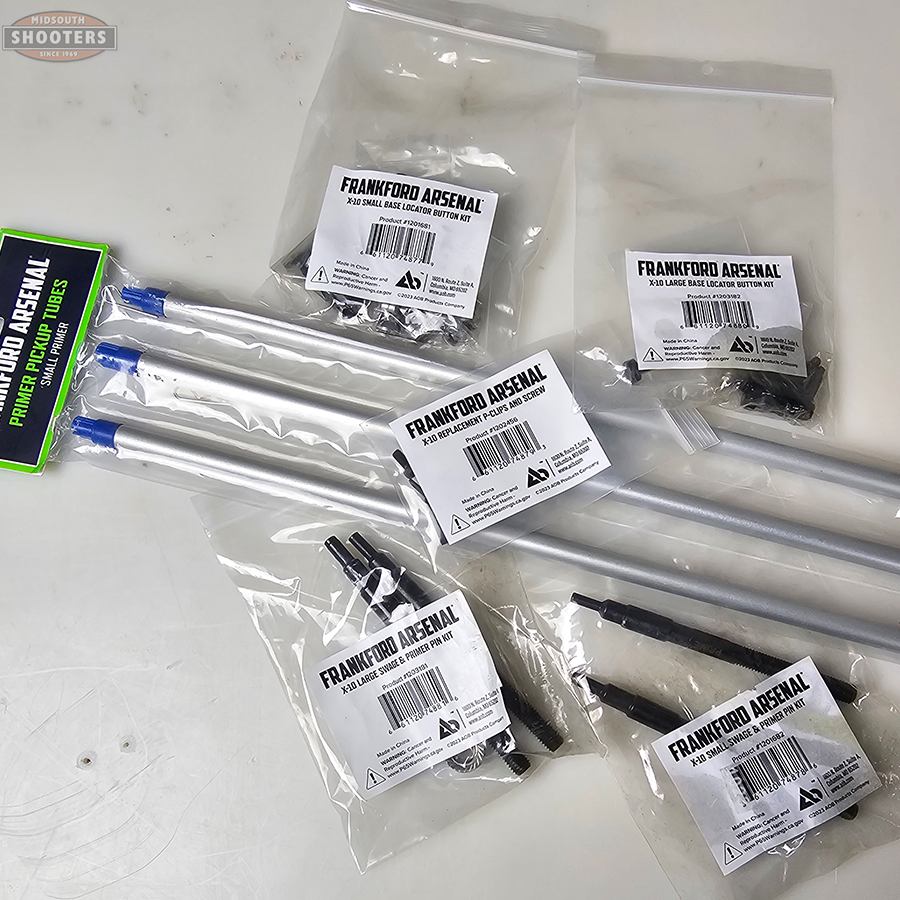 MidsouthShooter's tweet photo. Better to be stocked up on your spare parts than to get shut down in the middle of a loading session! #frankfordarsenal #x10 #progressivepress https://t.co/z2sYz1Fh8R