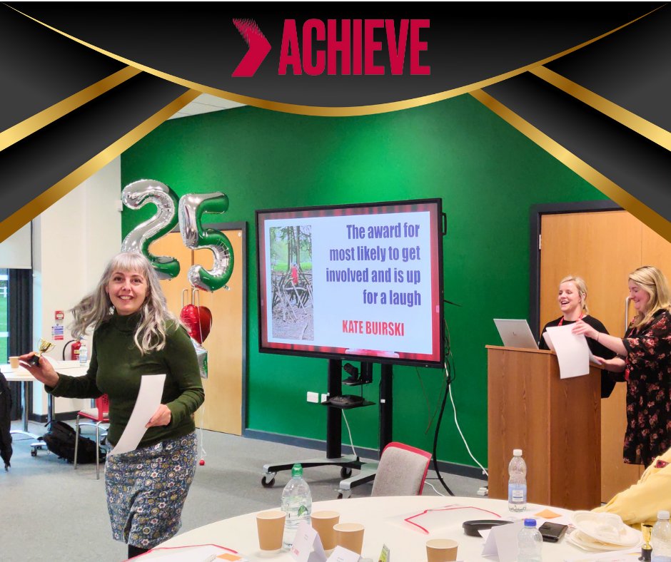 Llongyfarchiadau 🥳

VAL Manager, Kate Buirski, was today awarded "Most Likely to Get Involved &amp; Up For a Laugh" at the annual @PrincesTrustWal Northern Conference, celebrating 25 years of the Achieve programme. 

An accurate and well-deserved accolade 👏🏻 #YouthCanDoIt