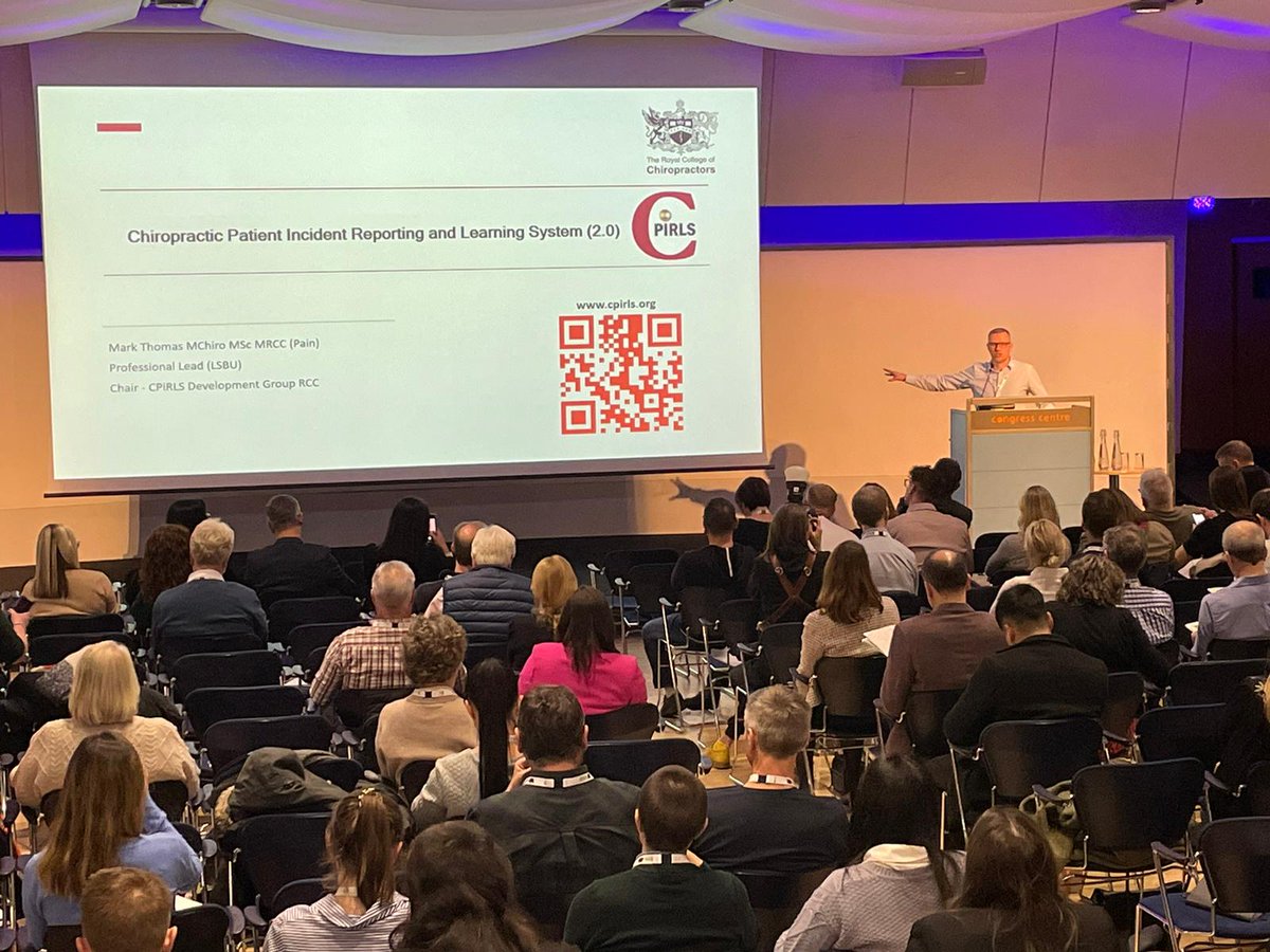 Great day at the <a href="/royalcolchiro/">The Royal College of Chiropractors</a> conference #RCCAGM2024 fantastic to see <a href="/LSBU/">London South Bank University - LSBU</a> graduates engaging with the profession <a href="/GenChiroCouncil/">General Chiropractic Council</a> <a href="/ChiropracticUK/">BCA</a>. Talks from two of the MChiro teaching team @MyaA_DocOfChiro and <a href="/chiromdt/">Mark Thomas</a>