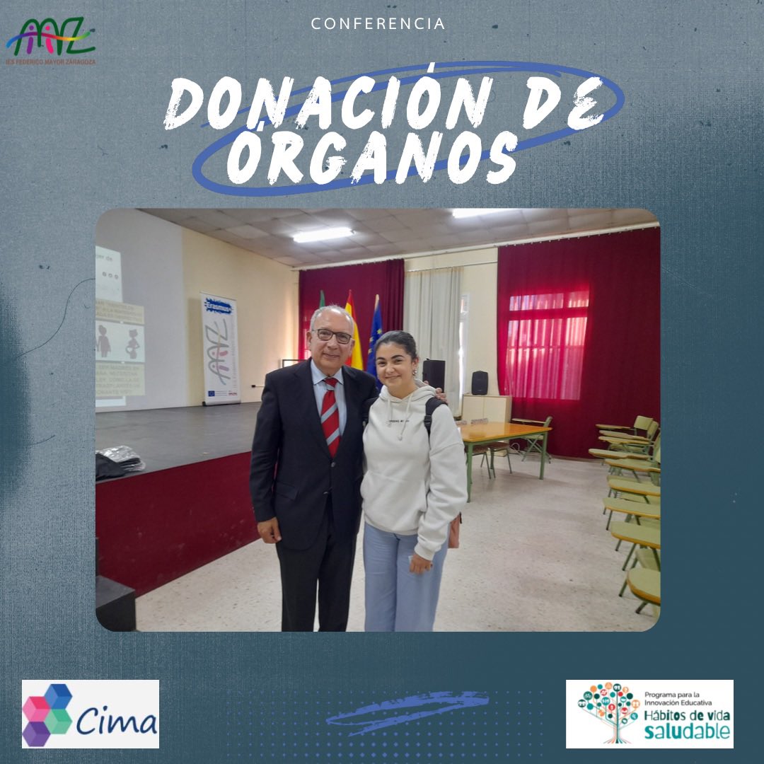 iesfmz's tweet image. Espectacular conferencia del @drperezbernal sobre la  @ONT_esp y la donación de órganos. Increíble testimonio de un receptor de órganos . Privilegio en nuestro centro de contar con la nieta de un trasplantado @educaand #cima #hábitosdevidasaludable