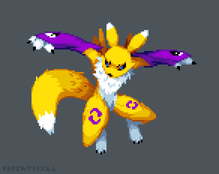popcatpixel's tweet photo. Renamon 🟡🦊
#pixelart #Digimon https://t.co/WSMZkRQQRh