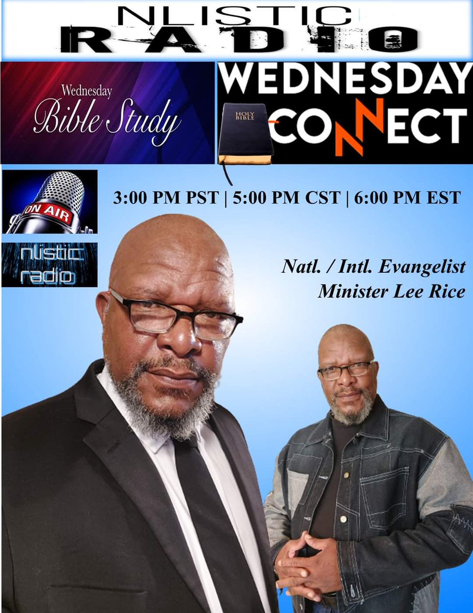 Check out Wednesday Bible study with Minister Lee Rice Wednesday at 6pm EST on Nlistic Radio
nlisticmedia.com/nlistic-radio
#NLISTICRADIO #MinisterLeeRice #ministry #preach #gospel#radio #InternetRadio