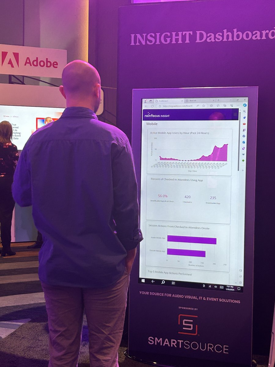 SmartSource's tweet image. We're exhibiting at @RainFocus Insight, sponsoring the demo area, and providing digital kiosks throughout the event. Chat with us to discover how our technology can create interactive experiences and convey your brand message. #eventprofs