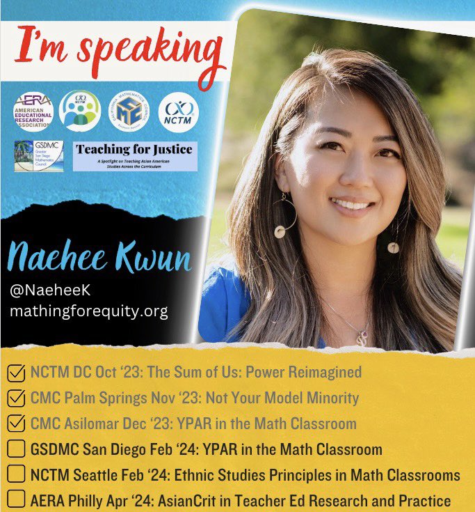 Back on my conference tour! Headed to #gsdmc and #nctmseattle2024 to connect and learn with others. I try to bring innovative convos to math ed, but backed by research and my own experience. I walk the talk. How are you evolving as an educator to uplift student voice and agency?