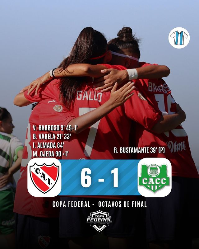 CampeonatoYPF's tweet photo. ⚽👹 𝐋𝐀𝐒 𝐃𝐈𝐀𝐁𝐋𝐀𝐒 𝐄𝐍 𝐂𝐔𝐀𝐑𝐓𝐎𝐒 𝐃𝐄 𝐅𝐈𝐍𝐀𝐋

#Independiente derrotó a #Camioneros de Córdoba por 6 a 1, en el Predio Lionel Andrés Messi por los octavos de final de la #CopaFederal. https://t.co/cnqJSwjayV