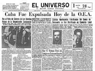 La expulsión de #Cuba de la OEA fue un intento de los EEUU para aislarnos del mundo. Sobre esta organización nuestro GE #Raúl dijo: "la OEA fue, es y será, un instrumento de dominación imperialista y que ninguna reforma podrá cambiar su naturaleza ni su historia".