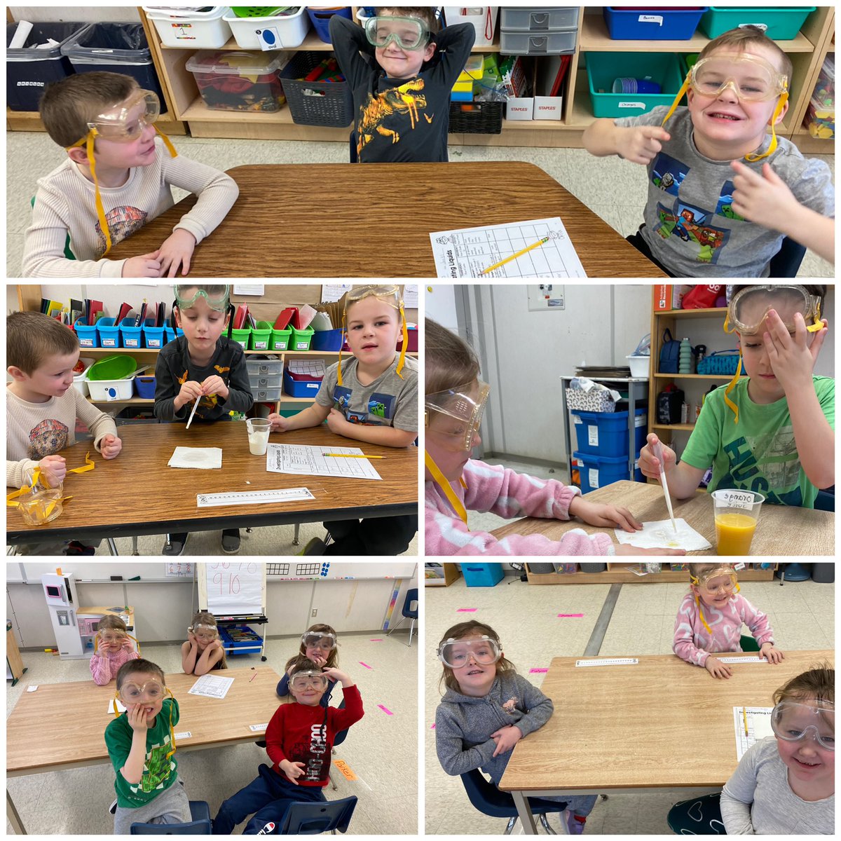 One of my SK students shared with me yesterday that before we can do any experiments we needed to look like scientists! So Ms. Evoy went on a hunt this morning to find us some goggles!! Safe to say they had a blast! 😎 #science <a href="/alcdsb_jams/">St. James Major Catholic School</a> <a href="/alcdsb/">ALCDSB</a>