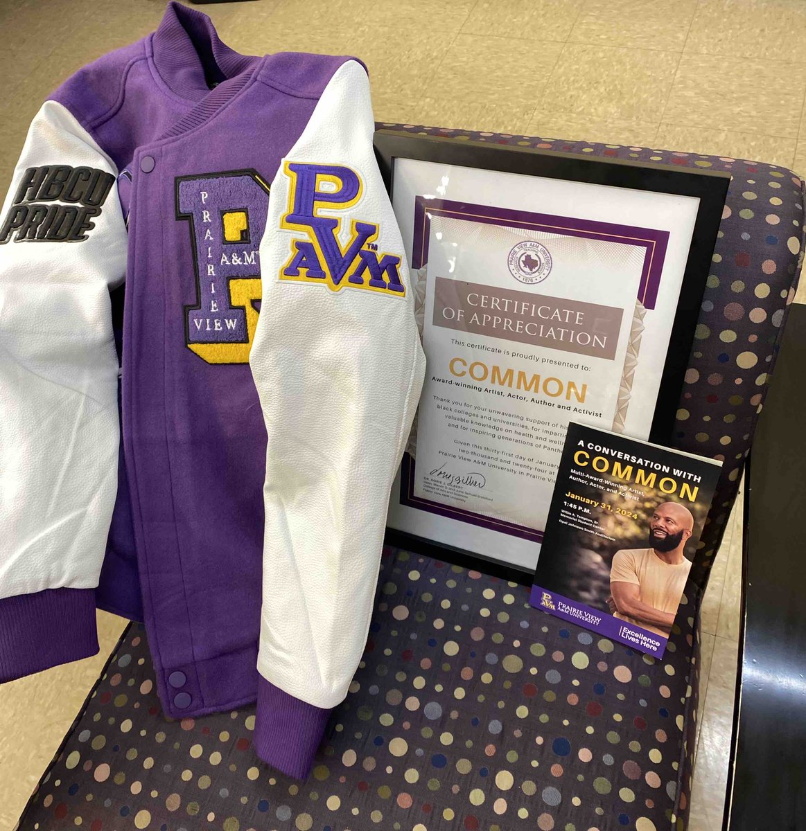 common's tweet photo. Prairie View A&amp;M University showed out today! 

Witnessing so much Black Excellence has been unmatched. 
#WeRiseWell #Make1Change https://t.co/MVeMHN7S0k