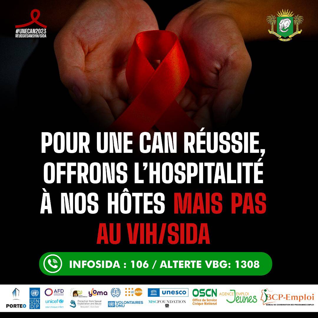 Pour une CAN réussie, offrons l'hospitalité à nos hôtes mais pas au #VIH/SIDA.
#cocan