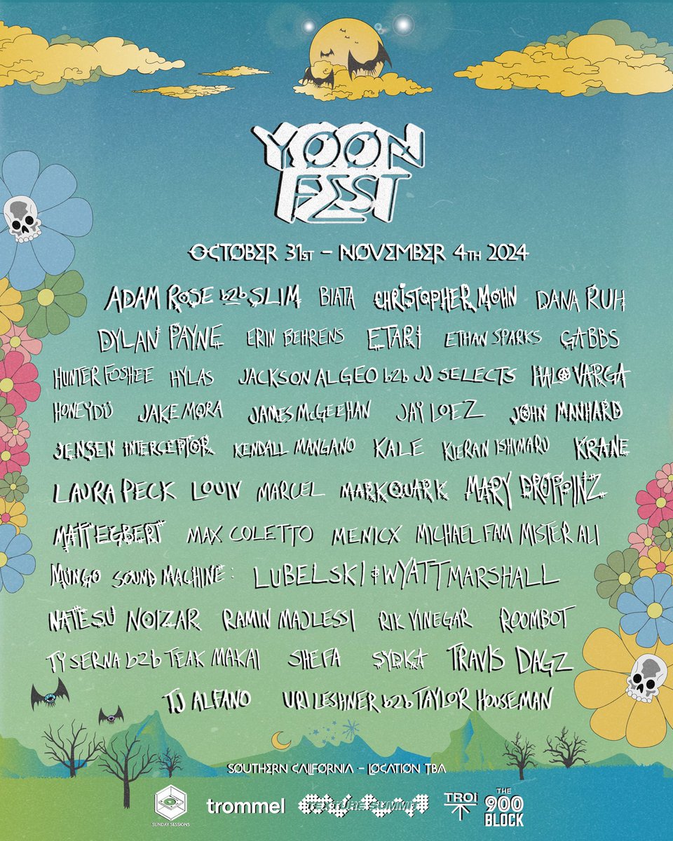 yoonrecords's tweet photo. The time has come to reveal the artists we’ve carefully chosen to play the 8th installment of YOON FEST.

Combining artists from around the globe and of course our own local legends, across two stages with top notch sound, lighting, and beautiful people. https://t.co/NGFF4ebKtA