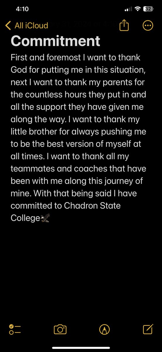 Super happy to announce my commitment to Chadron State College🦅
<a href="/Coach_DeSanti/">Bryar DeSanti</a> 
<a href="/CoachJayLong/">Jay Long</a>