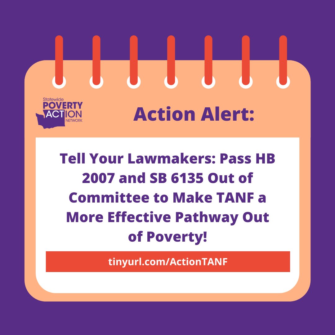 povertyactionwa's tweet photo. Take action NOW to support for HB 2007 and SB 6135, which would make TANF a more effective pathway out of poverty. Contact your lawmakers at https://t.co/gVPilB1sg8 and sign in PRO at https://t.co/A7jQkJH2bZ and https://t.co/JyhQlJFY70 https://t.co/qodejdf7IP