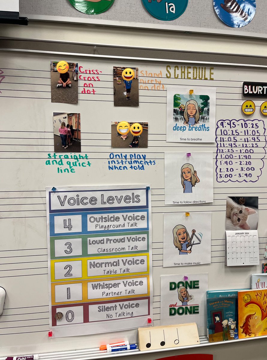MrsRamseysRoom's tweet photo. Clear expectations and visual supports help students @RicheyTigers during Music class 🎶 https://t.co/zujS7wu6xC
