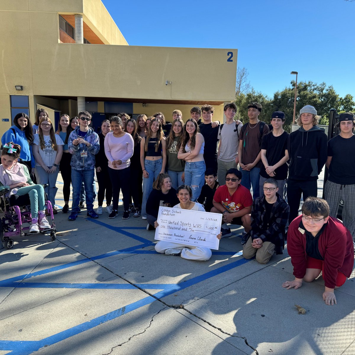 Conejo Schools Foundation delivered $1,000 grants to the NPHS, TOHS, and WHS Unified Sports Teams this week - we're proud to join the #inclusionrevolution by supporting Unified Athletes and their Partners!