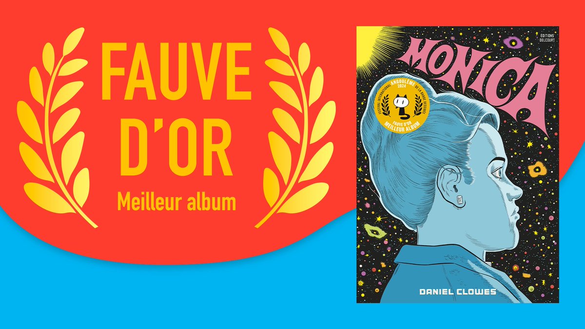 Daniel Clowes (@danielclowes) on Twitter photo Monica won the Fauve d’Or for best book at the Festival d’Angoulême in France! <a href="/bdangouleme/">Festival d'Angoulême</a> @delcourtbd Monica won the Fauve d’Or for best book at the Festival d’Angoulême in France! <a href="/bdangouleme/">Festival d'Angoulême</a> @delcourtbd