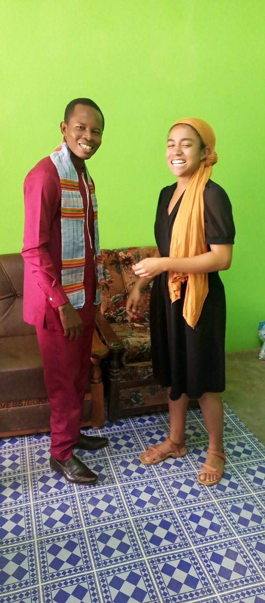 TiimobW's tweet photo. Miss Morgan Thomas, Fulbright ETA honoured me today with a beautiful sash she brought from Cote d'IVoire. The school also received a beautiful sash and  Map of Cote d'IVoire. 
Morgan, Thanks for the Honour!

#USDepartmentofState
#IREX
#ECA
#FETA
#USEmbassyGhana
#SaveluguSH https://t.co/nZZWJmEyLG