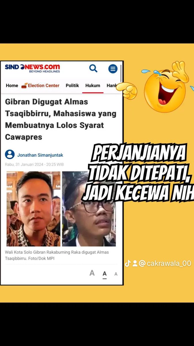 Berarti dulu ada kesepakatan diantara dua orang ini.
Lalu ada yg ingkar janji.
Mentang-mentang udah lolos 😂

#AsalBukan02 
#AsalBukanPrabowo 
#AsalBukanPrabowoGibran