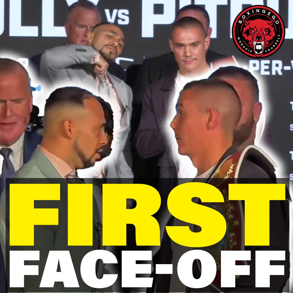 Boxingego's tweet image. FIRST FACE OFF: Keith Thurman and Tim Tszyu SIZE EACH OTHER UP, in person! #ThurmanTszyu #KeithThurman #TimTszyu #Faceoff #boxingego