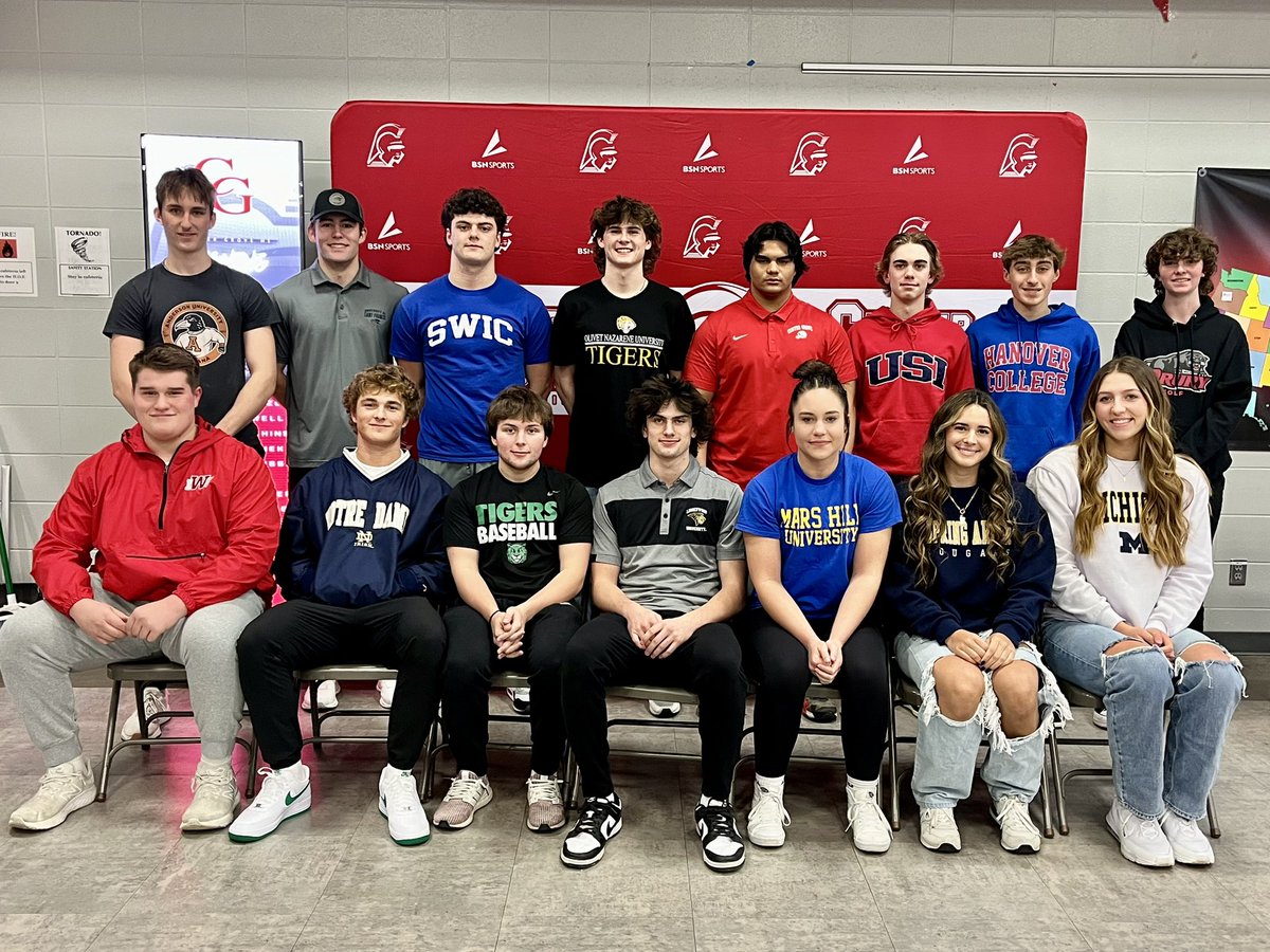 ✍️Congrats to the following CG student-athletes on signing their college athletic letters of intent:👇