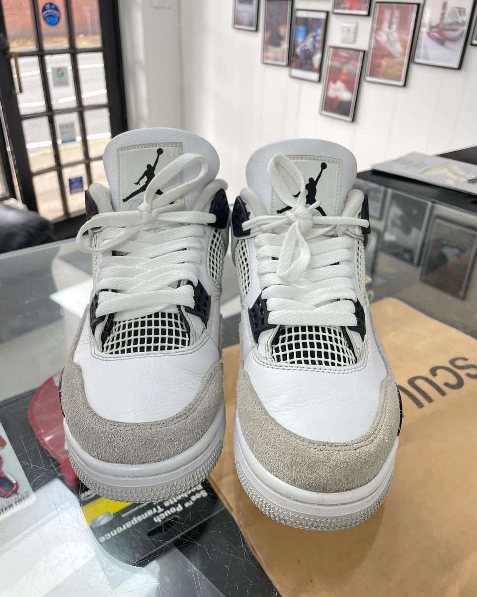 Before and after 
#crepcleaner #sneakercleaner #shoecare #jordan4