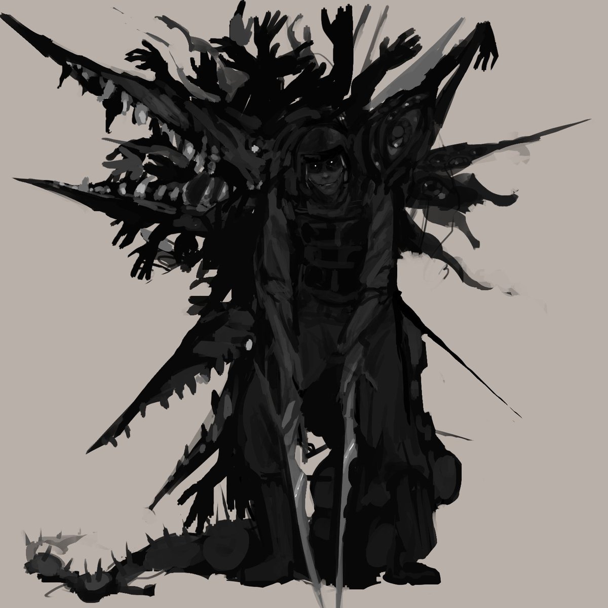 [TW// BODY HORROR]

but... slower

( CRACK, benrey was shifting and changing... fast! 
Jeez, those are a lot of arms- )