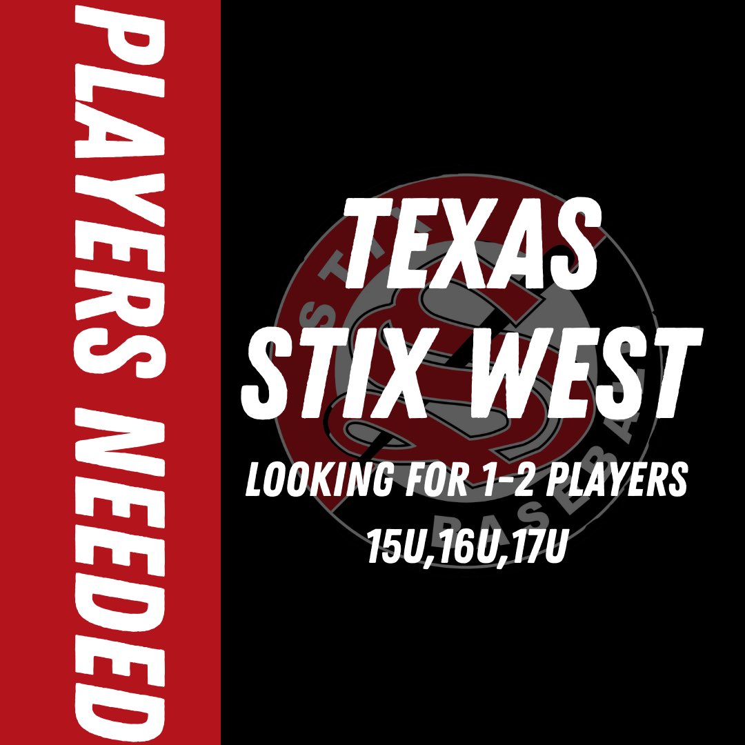 baseballtxsw's tweet photo. Stix West is looking to fill a few roster spots on our HS summer teams! Reach out to Boston Mcintire for a tryout 817-905-9605 https://t.co/bl49GYBw70