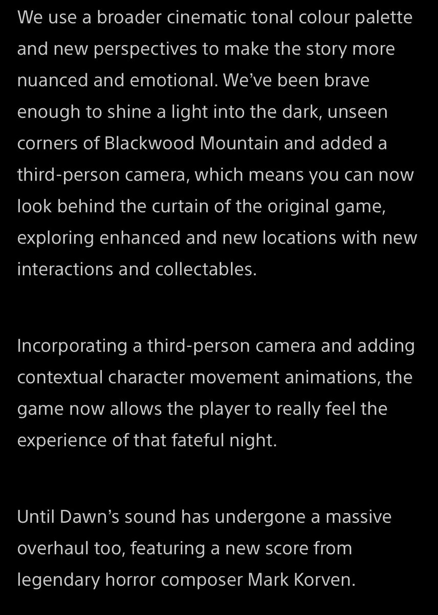 meltborne's tweet photo. fuck a remaster, the ps5 until dawn is a full remake… https://t.co/MFd2InirOD