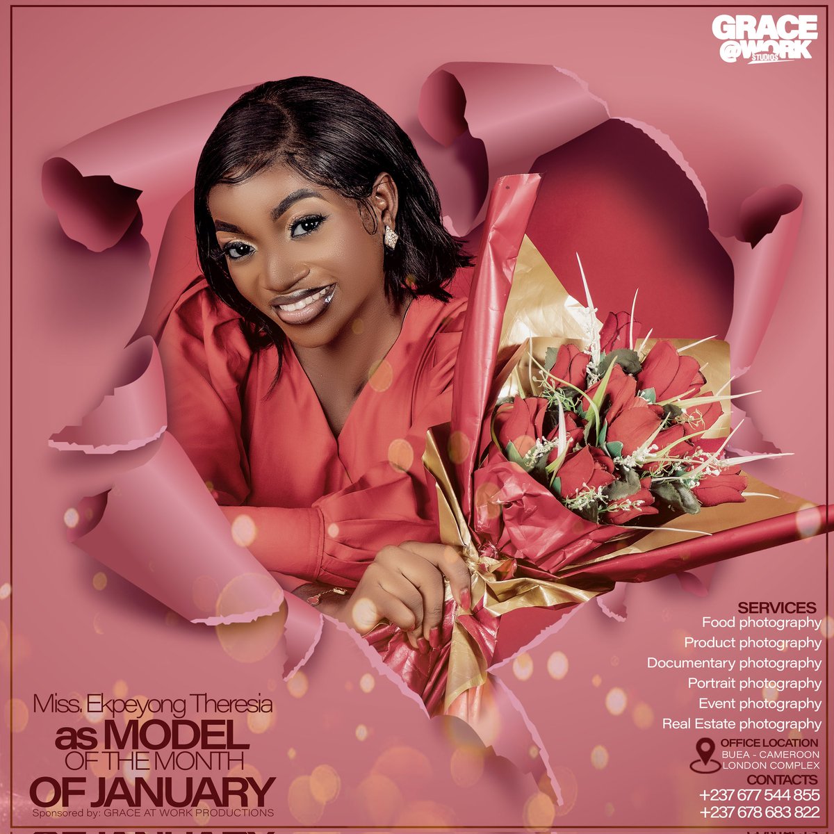 NjungL's tweet photo. #MODEL_OF_THE_MONTH as well as Introducing to you #GRACE AT WORK STUDIOS💃🏾💃🏾🥰
We are promising that the MODEL OF THE MONTH OF #FEBRUARY, will carry home more Gifts than that of today,..
Let's start the Vision First..

Click the LINK to know how she became the MODEL OF THE MONTH. https://t.co/a0mIZ4BL7Z
