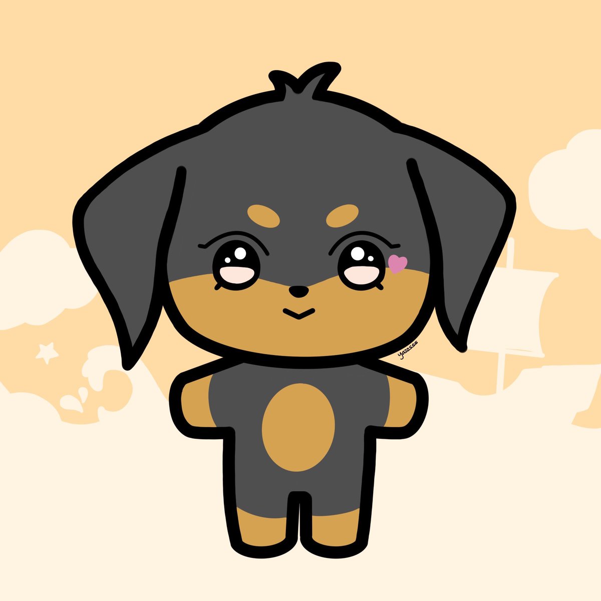 yazzsss's tweet photo. #YEOSANGisDoberman 
here’s my version of yeosang doberman with his heart birthmark ❤️ https://t.co/QDjEAYf8pE