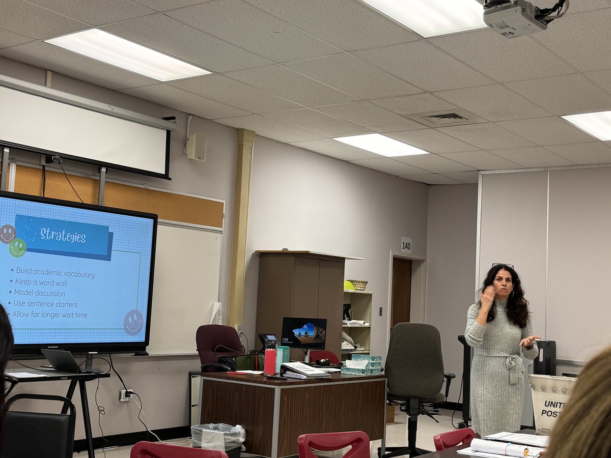 Lunch and Learn today about ELL strategies in the classroom. Great work Mrs. Moylan