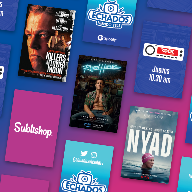 Mañana Jueves 1ro de febrero a las 10:30 am, en La Rock FM 105.5, <a href="/echadosviendoTV/">Echados Viendo Tele</a>  tendremos estos temas:
🔹 Killers Of The Flower Moon
🔹 Tráiler: Road House
🔹 Nyad

Powered by <a href="/sublishopnic/">Sublishop Nicaragua</a>