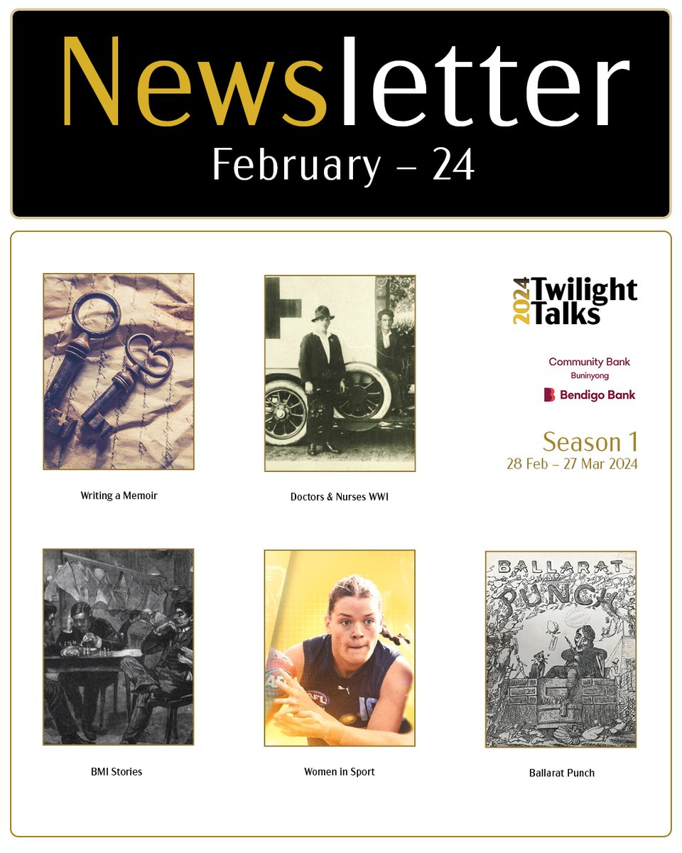 bmiballarat's tweet photo. Get your copy of the February Newsletter
For more go to our What's On webpage: https://t.co/pZTq5LkFHi
#membership #BookClubs #photography #meettheauthor #talks #library #newreleases #GoodReads #AuthorTalks #newsletter #BMIevents #Film #twilighttalks #library https://t.co/wQguqR3Mq5