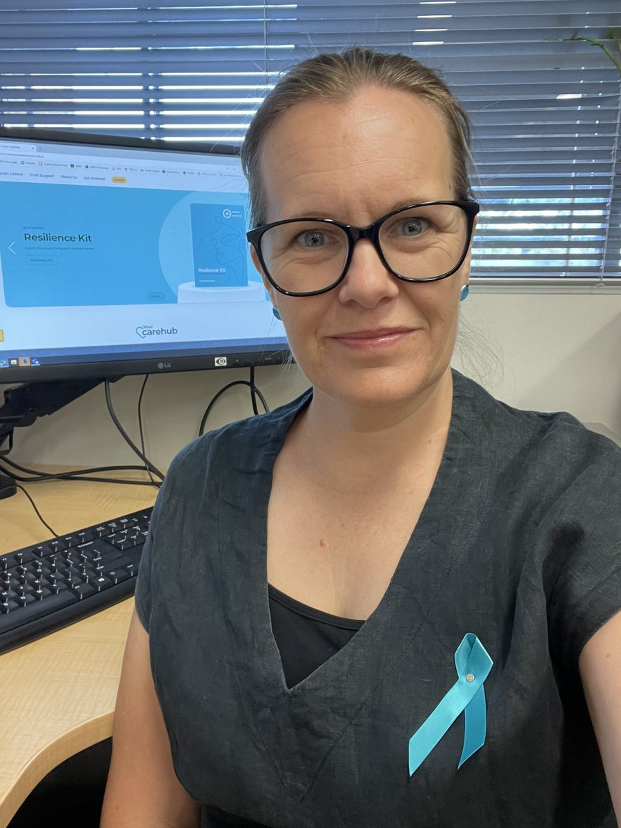 February is #ovariancancerawarenessmonth so every day this month I’ll be wearing my teal ribbon to help raise awareness and support women living with ovarian cancer. Please consider wearing a ribbon, hosting a teal tea, donate to <a href="/OvarianCancerOz/">Ovarian Cancer Aust</a> &amp; speak up to raise awareness 🩵