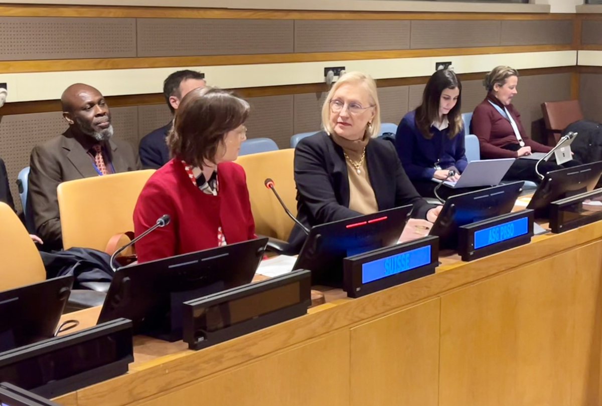 swiss_un's tweet photo. To conclude its #WEOG chairwomanship,🇨🇭organised an exchange between ASG for #Peacebuilding Support, @ElizabethSpehar, & Member States🤝
Excellent opportunity to learn more about the work & priorities of @UNPeacebuilding, including with regards to the New Agenda for Peace #NA4P https://t.co/Yum8fnz8P3