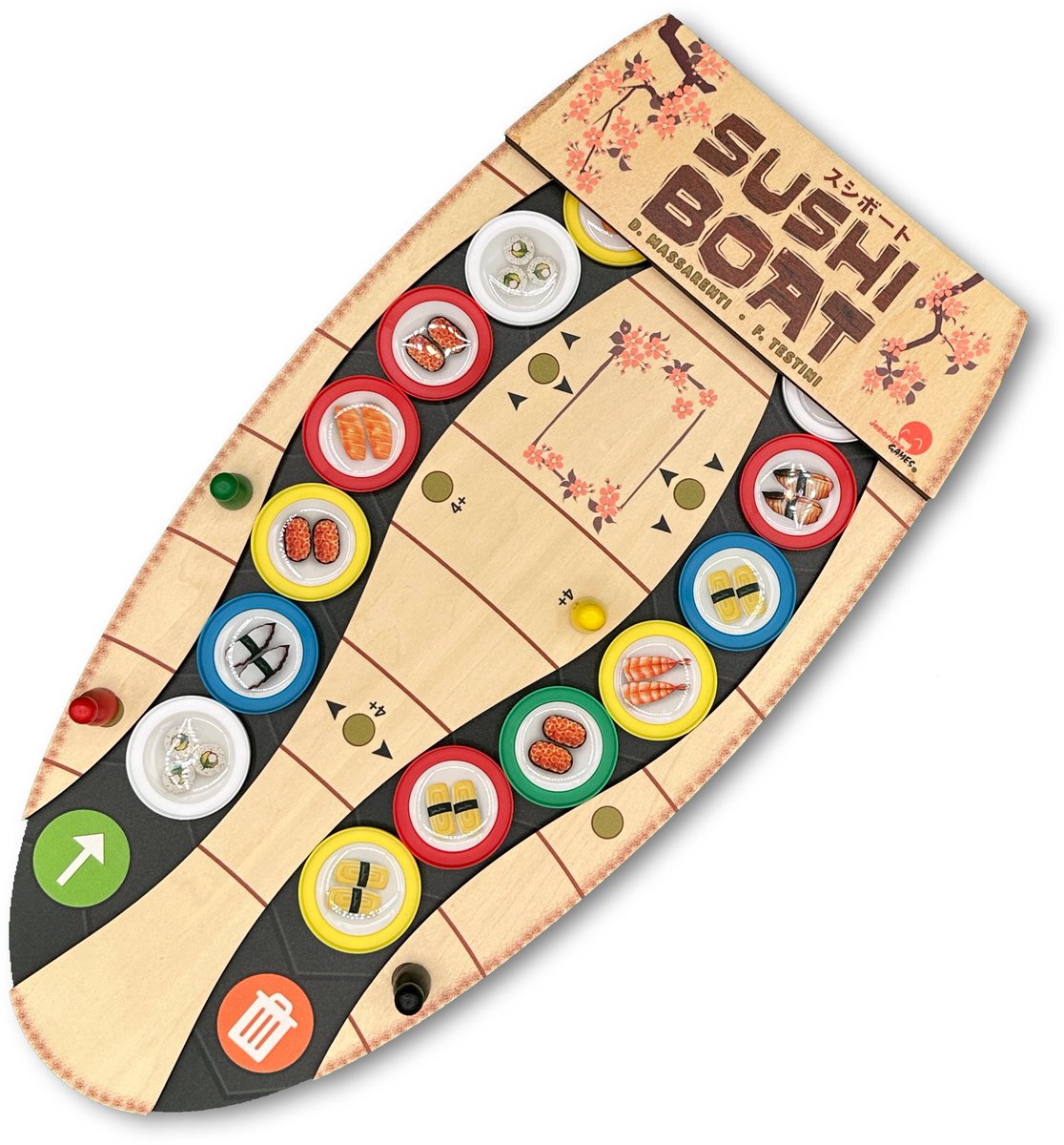 JapanimeGames's tweet image. Get an up close look at the components included in our hit game, Sushi Boat. Everything is packaged to make the most of the Sushi Restaurant theme, and we guarantee you'll be craving sushi after your play.  #sushiboat #components #funstuff