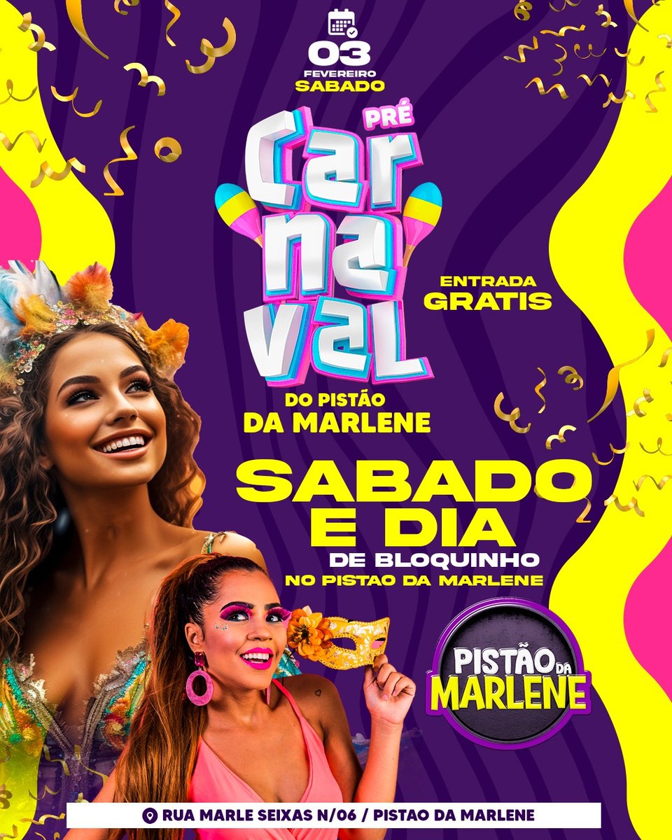 Sábado e dia de Bloquinho na Marlene 🥳