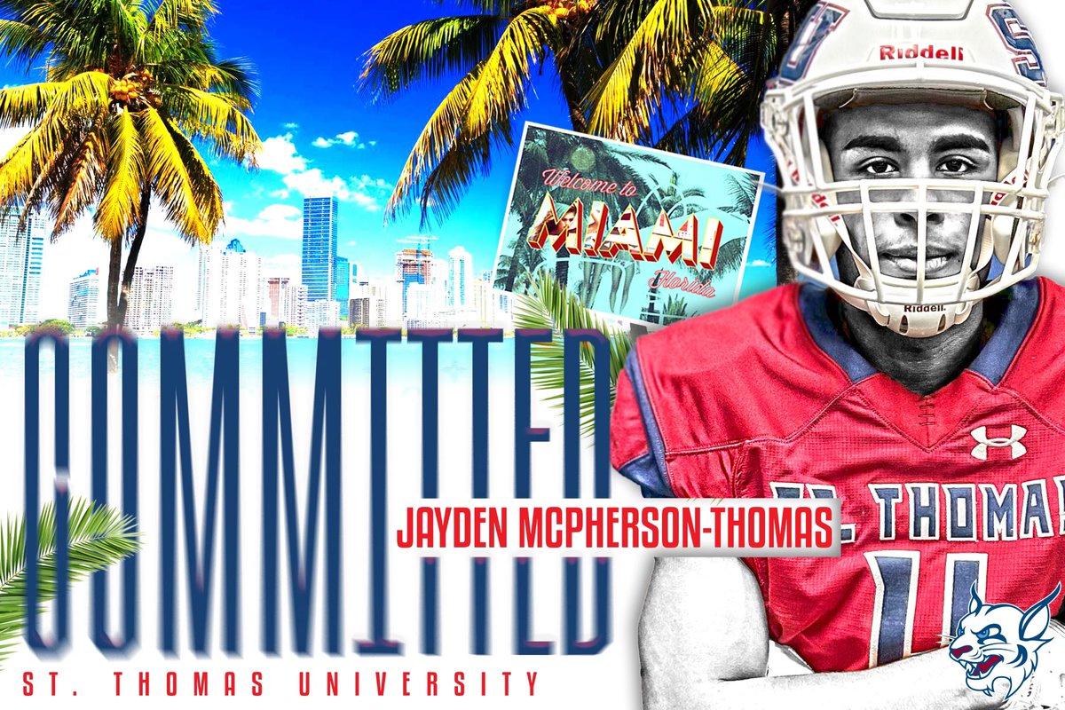 #AGTG I’m blessed to say I have committed to St. Thomas univeristy! Let’s work! ❤️💙 @STU_Football @coach_zank @CoachCJones_STU @H2_Recruiting @CoachDiazFL @CountyPolk @polk_way