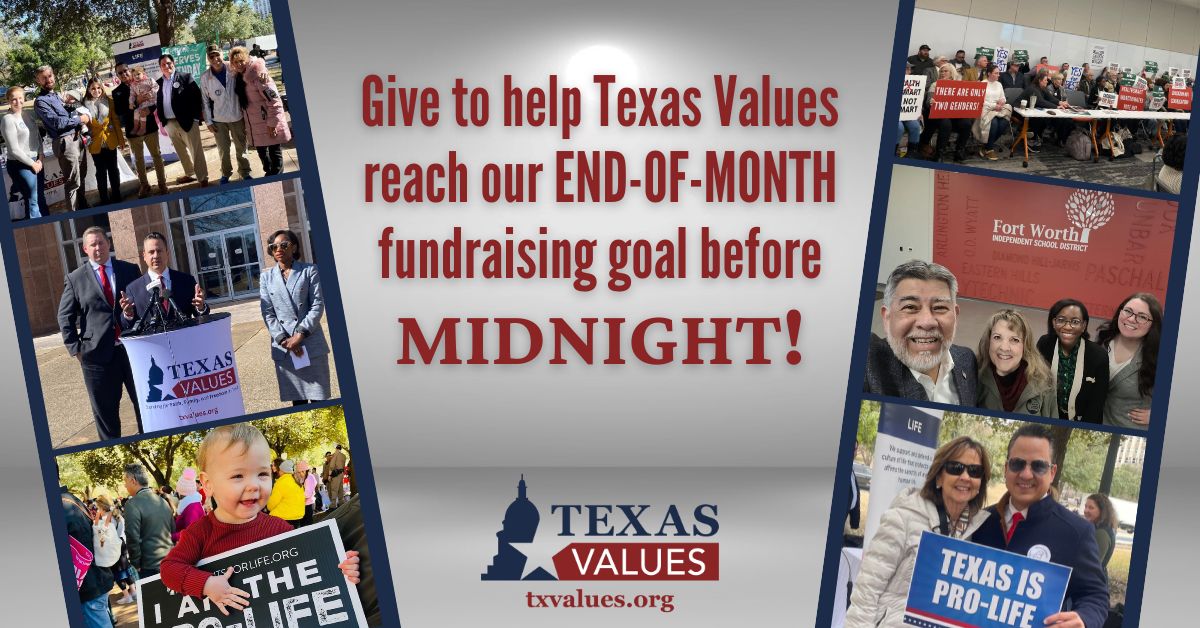 txvalues's tweet image. A month into 2024 &amp;amp; the #TxValues Team is hard at work! From a #FWISD #SexEd vote to the TX Rally for #Life, &amp;amp; a hearing at #SCOTX! Give to help us in the fight to save the lives of the unborn, and protect children from radical sex-ed &amp;amp; gender transitions: donate.txvalues.org/GiveToTexasVal…