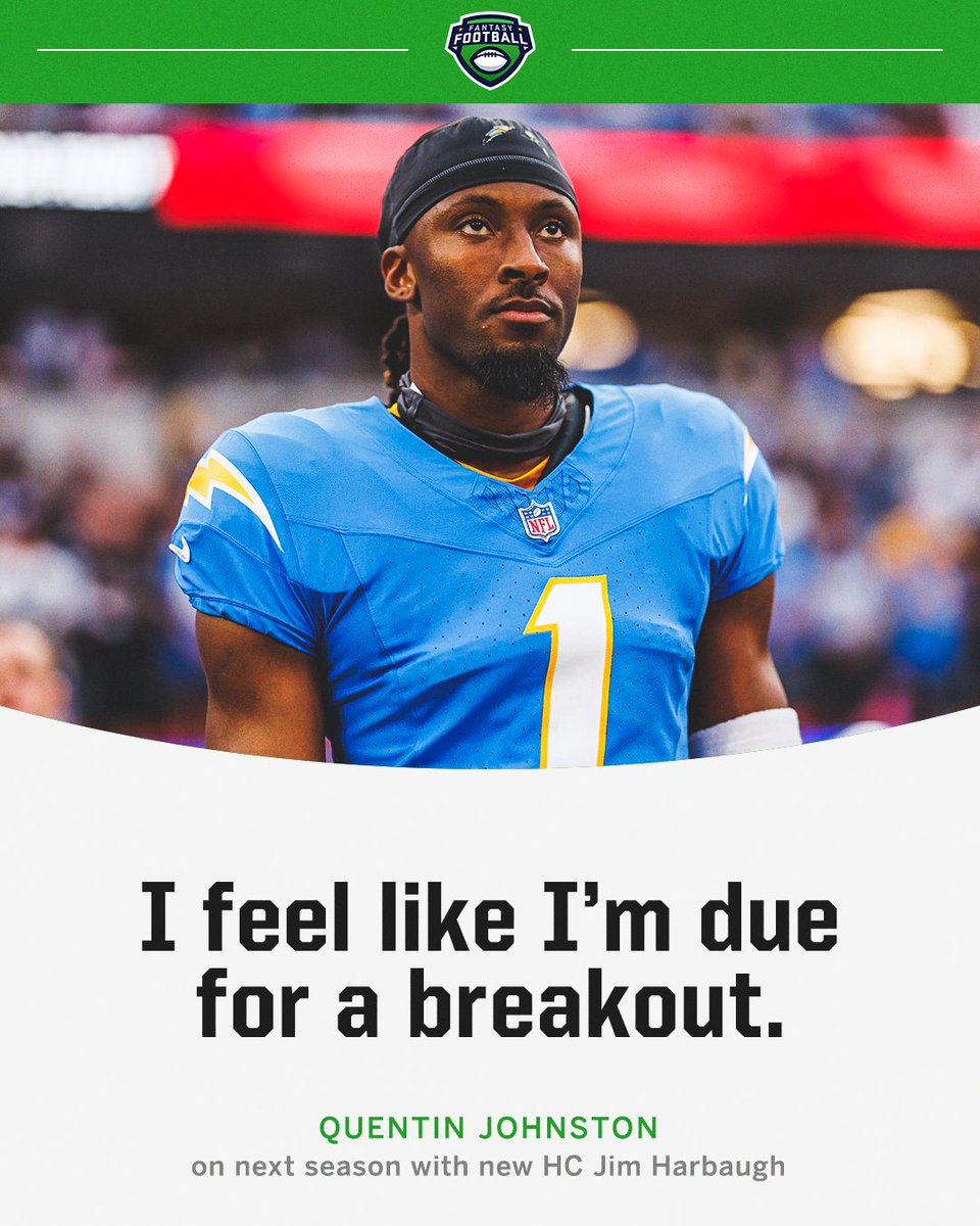 ESPNFantasy's tweet image. Quentin Johnston has big hopes for next season 💪