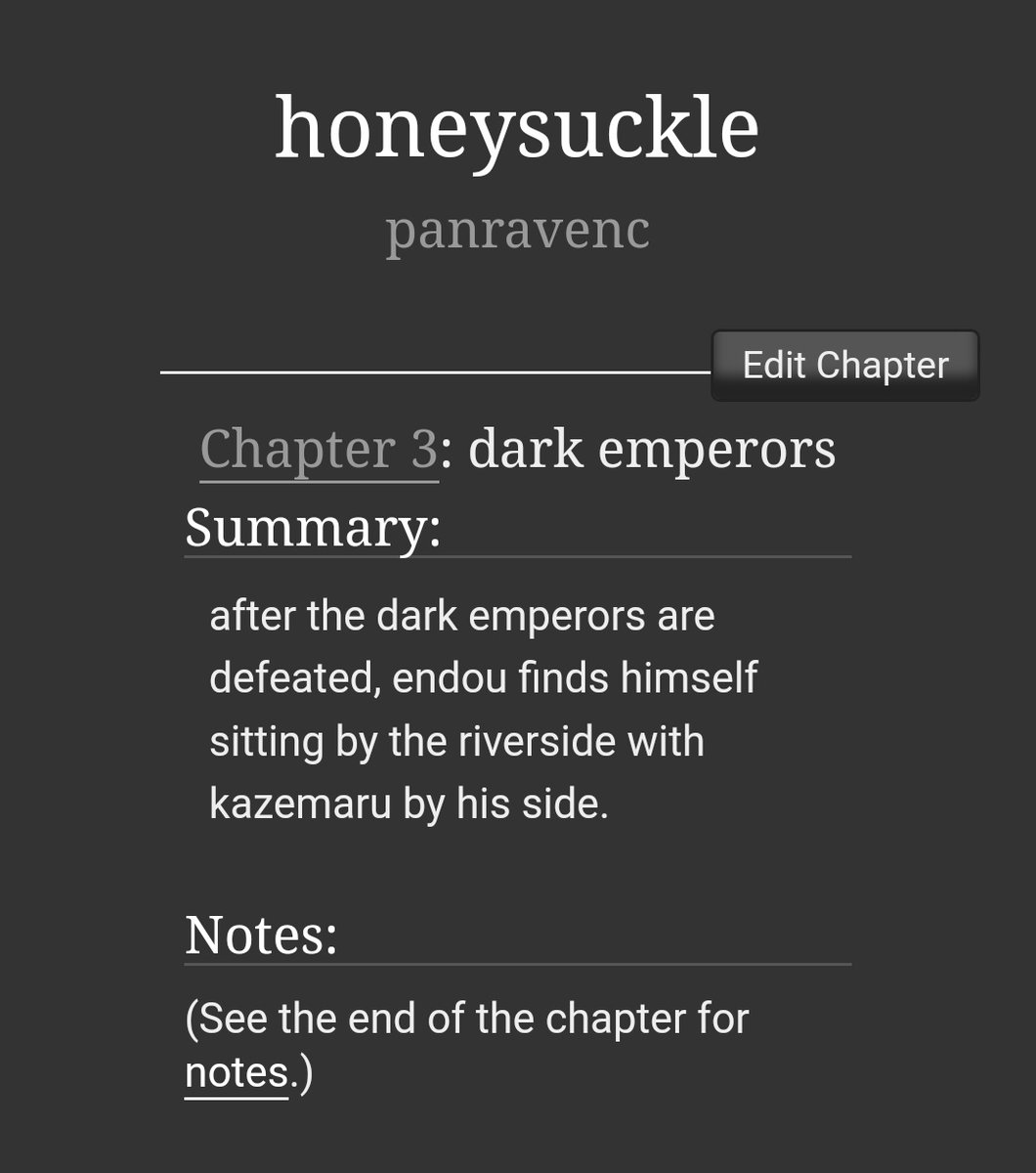 panravenc's tweet photo. honeysuckle, iii · drabbles · fluff
円風 · #enkaze
#イナズマイレブ · #inazumaeleven
#enkazeweek; day three: dark emperors. | after the dark emperors are defeated, endou finds himself sitting by the riverside with kazemaru by his side.
https://t.co/T42p6NZl0x https://t.co/t3s4C7vSYV
