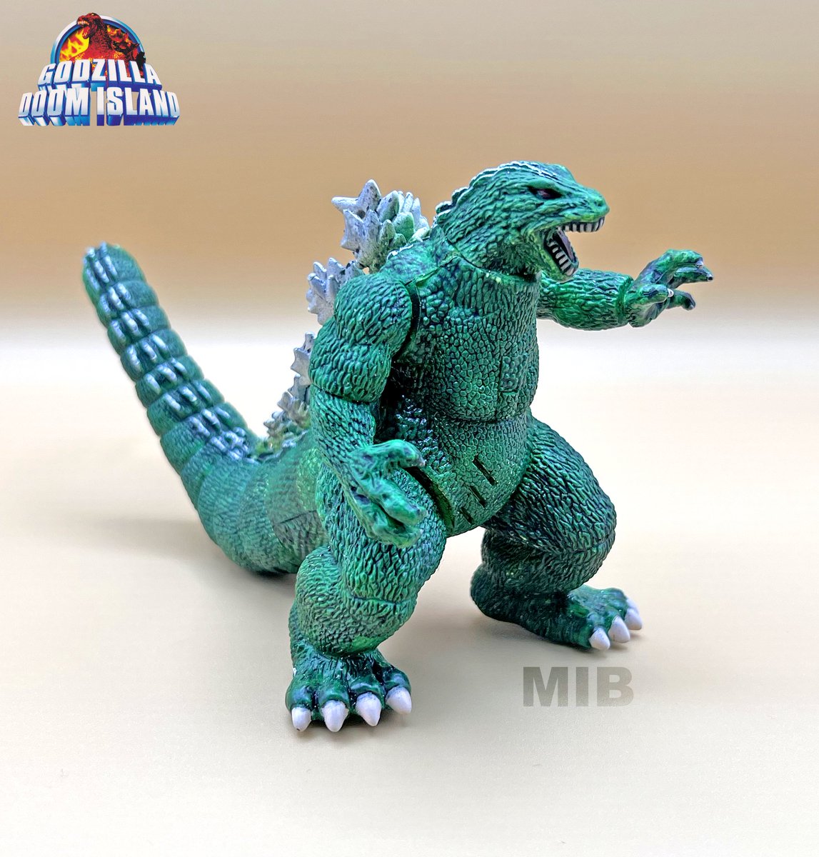 MonsterIslandB's tweet photo. Recast of the unreleased 1997 Trendmasters Doom Island 4" Godzilla. This  recast is by a former Trendmasters product designer who used the '97  prototype techniques to build it, then hand-painted it with surplus Trendmasters paint! https://t.co/aBs4W2Z6ew