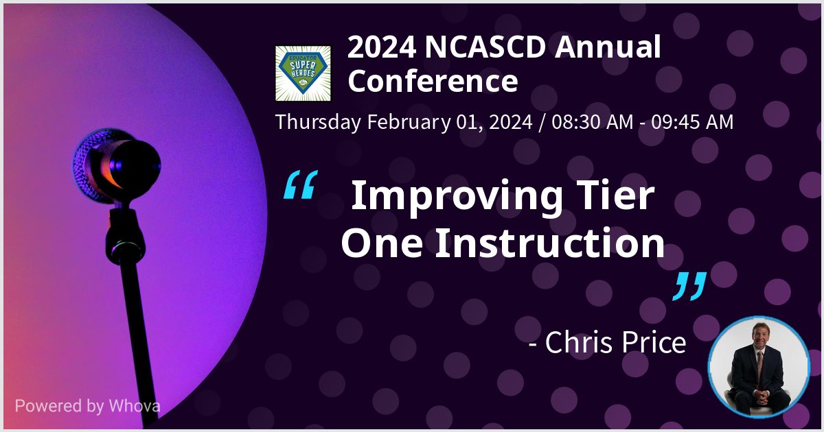 I am speaking at 2024 NCASCD Annual Conference. Please check out my talk if you're attending the event! #ncascd24 - via #Whova event app