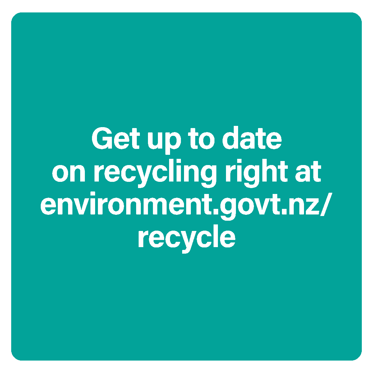 Kerbside recycling rules have changed. Only these things can be recycled from home:

✅ Tins and cans

✅Paper and cardboard, including pizza boxes

✅Glass bottles and jars

✅Plastics numbered 1, 2 and 5 only

Learn more: environment.govt.nz/recycle/

#RecycleRight