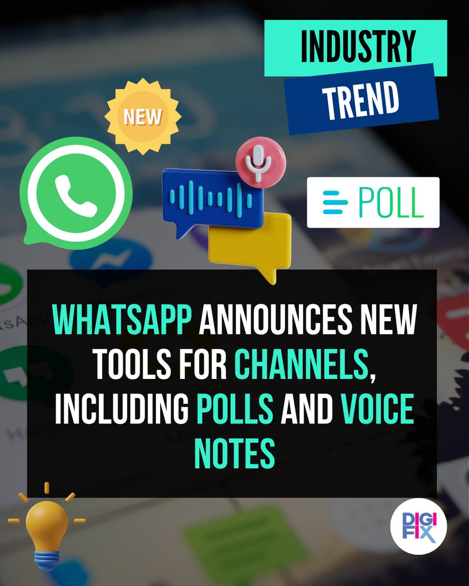 digifixaus's tweet photo. WhatsApp announces new tools for channels, including polls and voice notes
#WhatsAppUpdates  #ChannelPolls  #VoiceNotesFeature  #InteractiveMessaging #DigitalCommunication  #MessagingInnovation #marketingdigital #digitalmarketer #SocialMediaMarketing 
 #DigiFix https://t.co/68Tb0KO5Gu