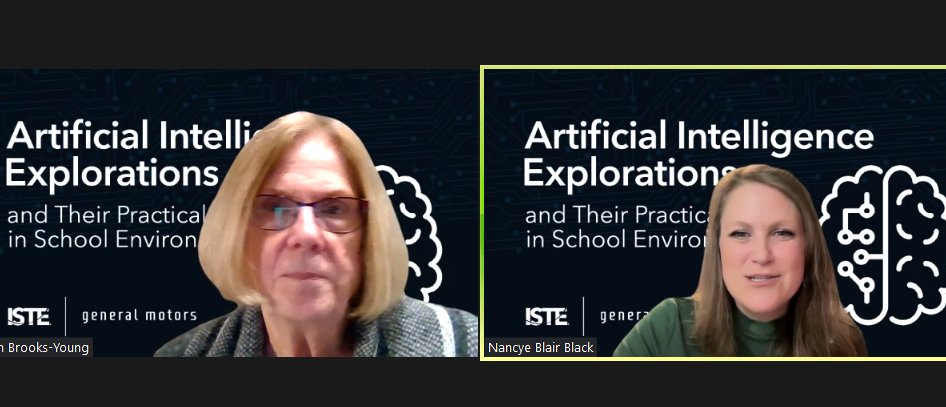 Great webinar today! Updated ISTE-GM AI Hands On Explorations Guides. Look for them here: iste.org/ai @betzydbo @walbertoflores @Guate_GEG @NancyeBlackEdu @ISTEofficial